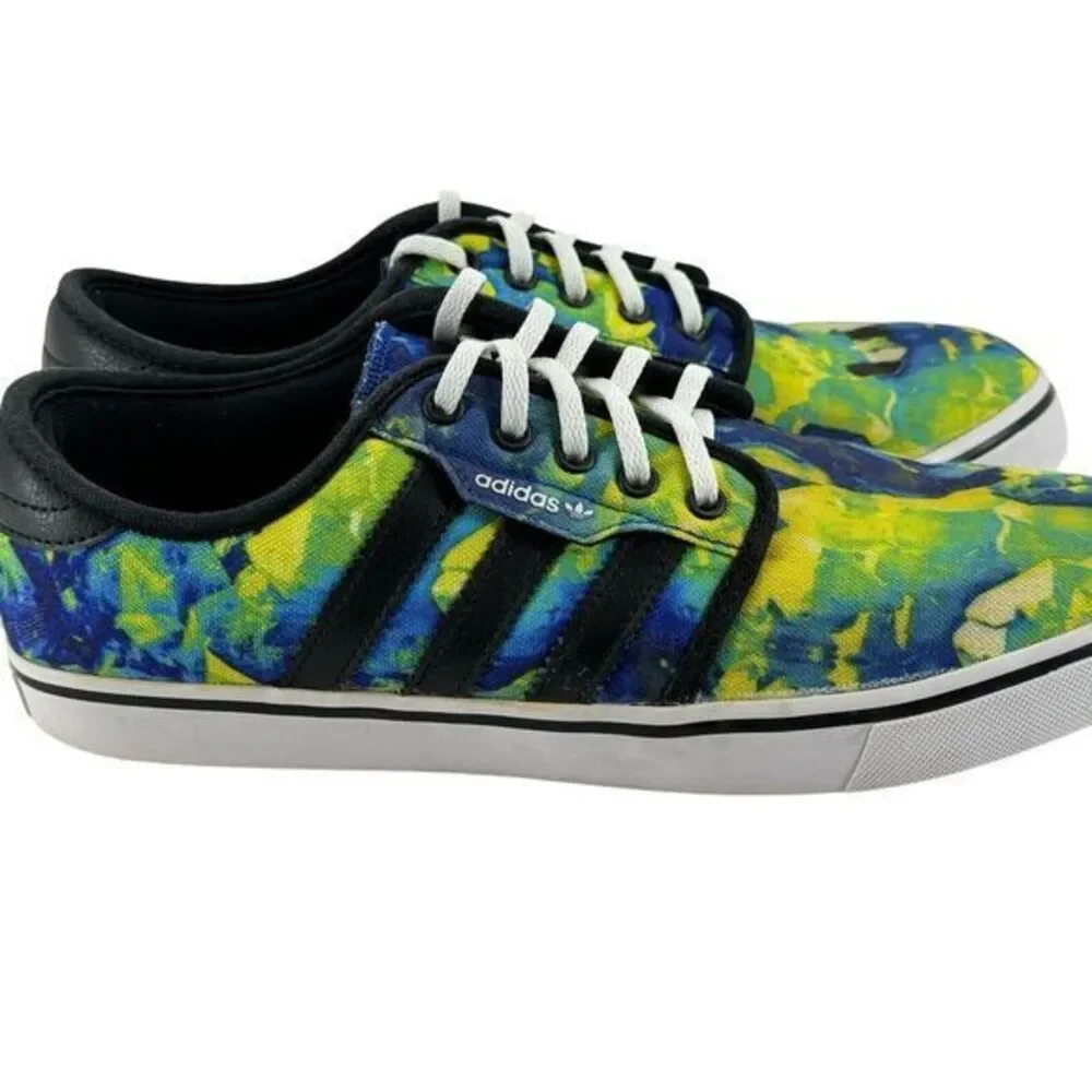 Adidas Skateboard Shoe Unisex Blue / Green Deadstock Size Men 8 /‎ Women 9.5